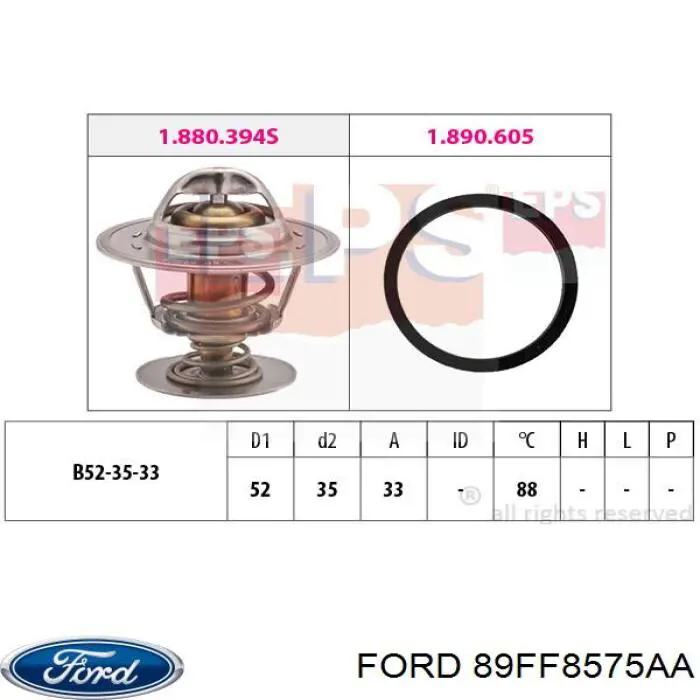 Termostato Ford 89FF8575AA precio, desde 8,16 EUR