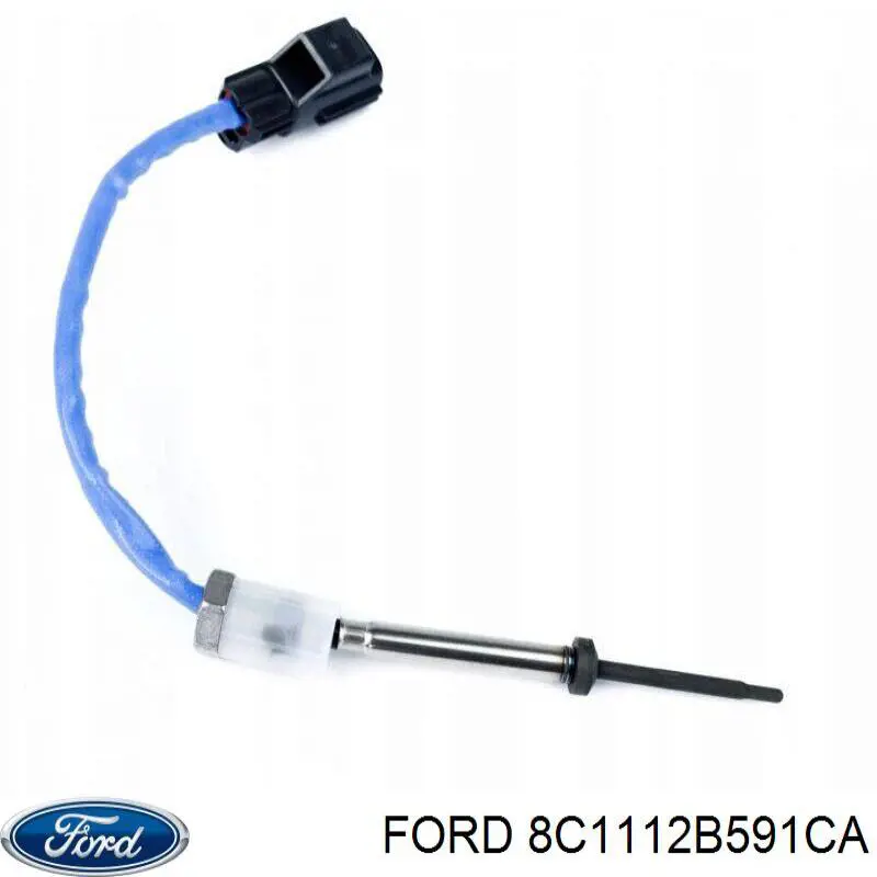 8C1112B591CA Ford sensor de temperatura, gas de escape, antes de catalizador
