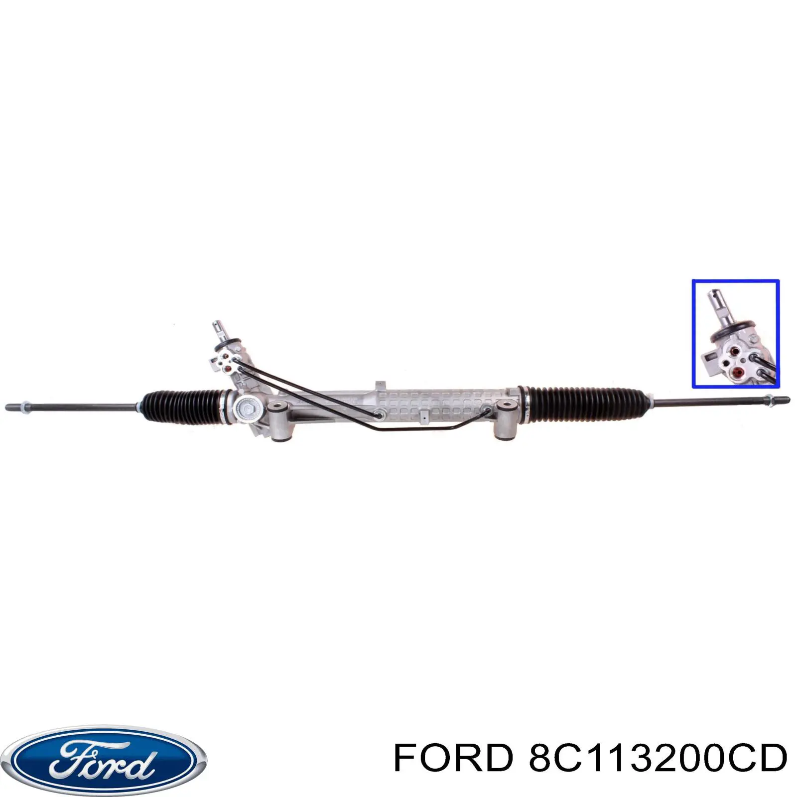 8C113200CD Ford Cremallera caja de direccion
