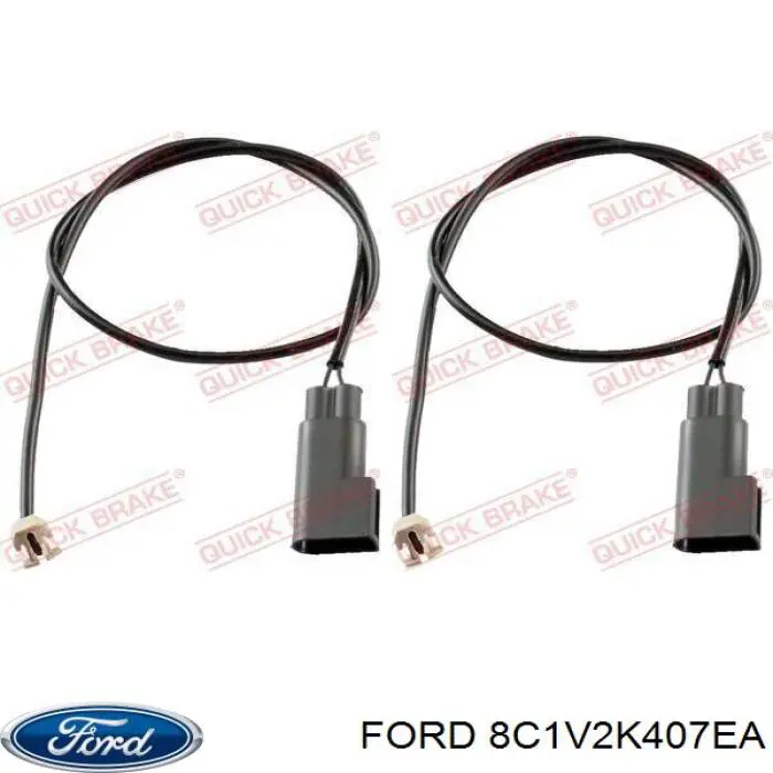 8C1V2K407EA Ford contacto de aviso, desgaste de los frenos, trasero