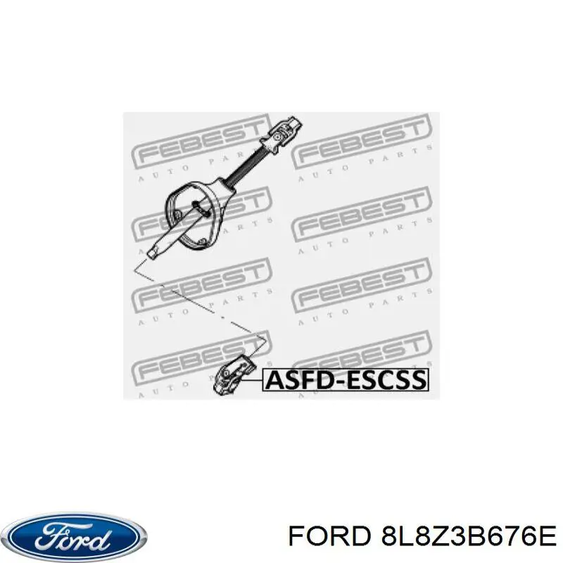 Eje inferior de la columna de dirección Ford 8L8Z3B676E precio, desde 54,01 EUR