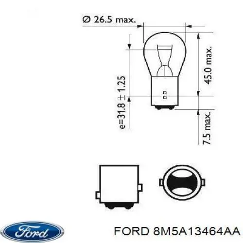 Comprar 8M5A13464AA Ford Bombilla de luz