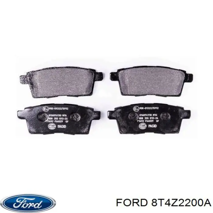 8T4Z-2200-A Ford pastillas de freno traseras