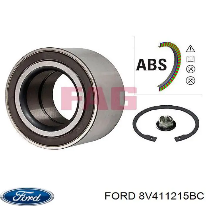 8V411215BC Ford cojinete de rueda delantero