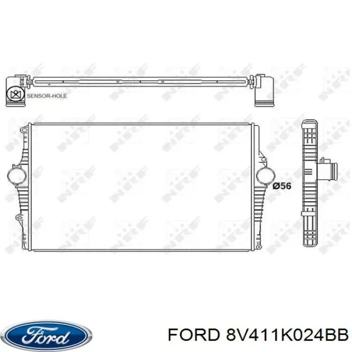 8V411K024BB Ford tuerca de rueda