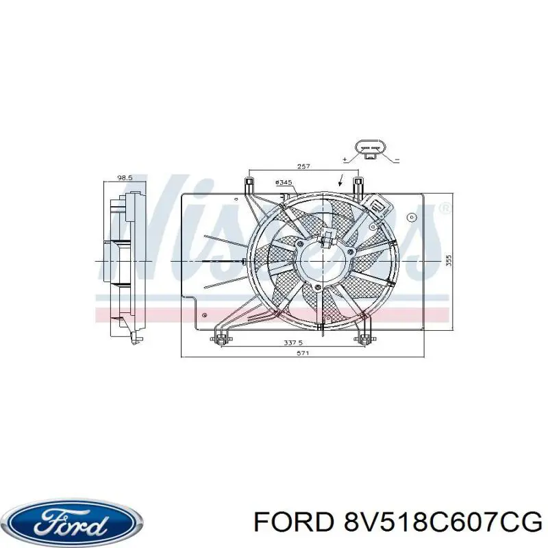 Comprar 8V518C607CG Ford Ventilador de radiador