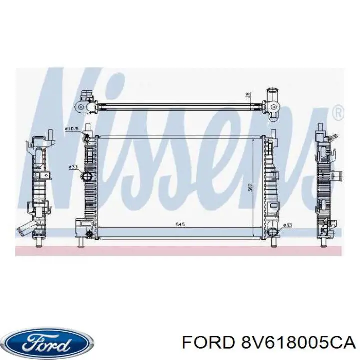8V618005CA Ford radiador