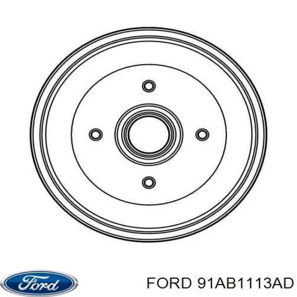 Tambor de freno trasero Ford 91AB1113AD precio, desde 43,42 EUR