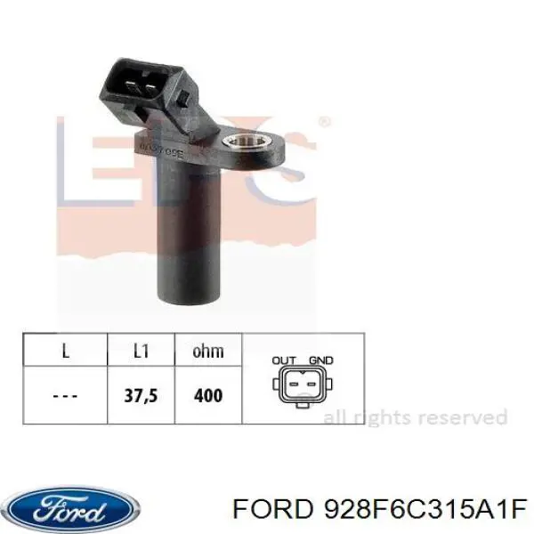 Comprar 928F6C315A1F Ford Sensor de cigüeñal