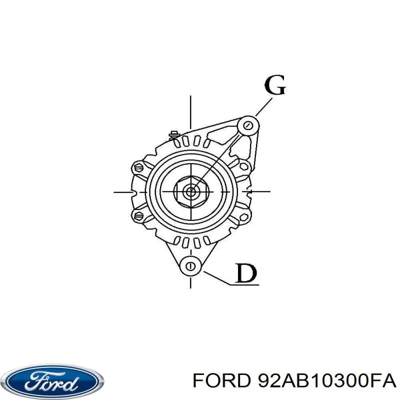 92AB10300FA Ford alternador