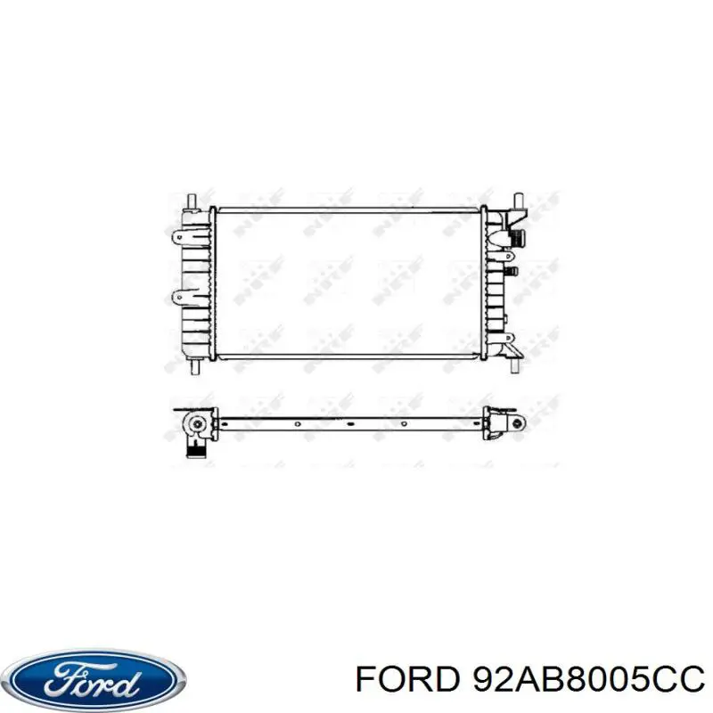 92AB8005CC Ford radiador