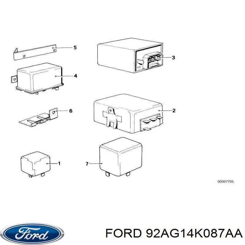 92AG14K087AA Ford