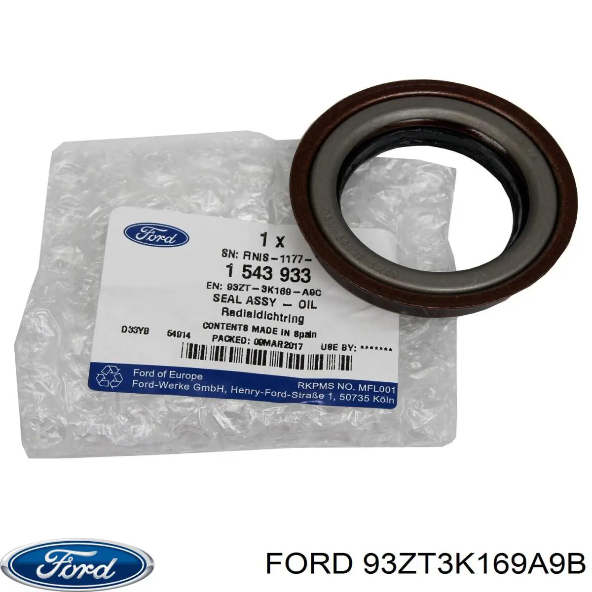 Comprar 93ZT3K169A9B Ford Retén del semieje delantero izquierdo
