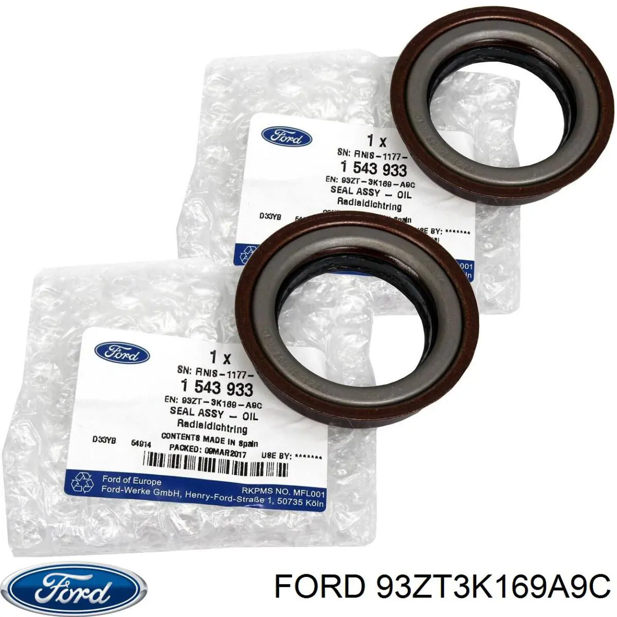 Comprar 93ZT3K169A9C Ford Retén del semieje delantero izquierdo