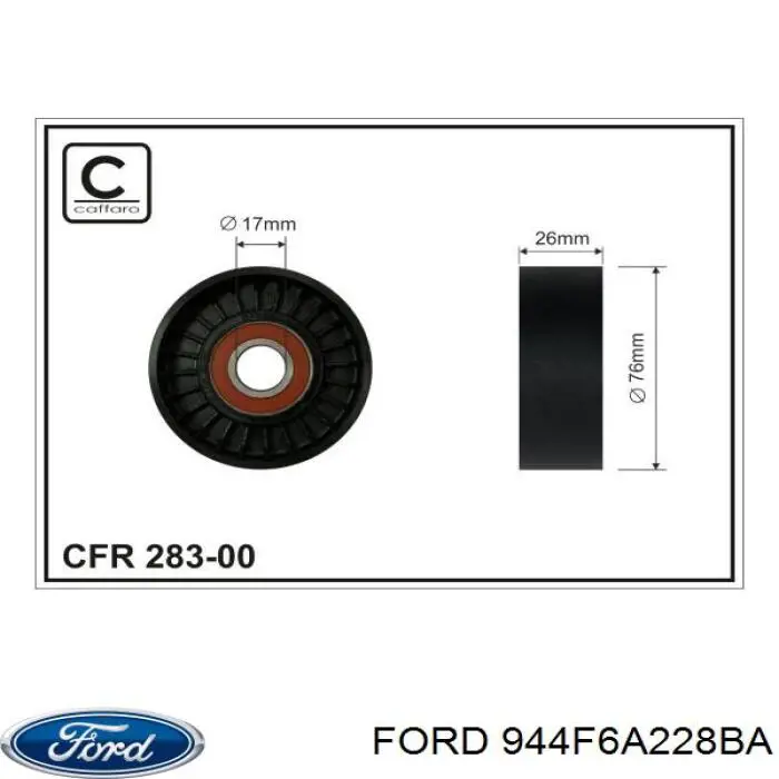 944F6A228BA Ford tensor de correa poli v