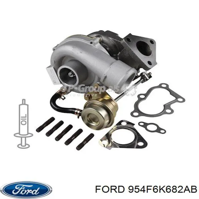 954F6K682AB Ford Turbo para motor