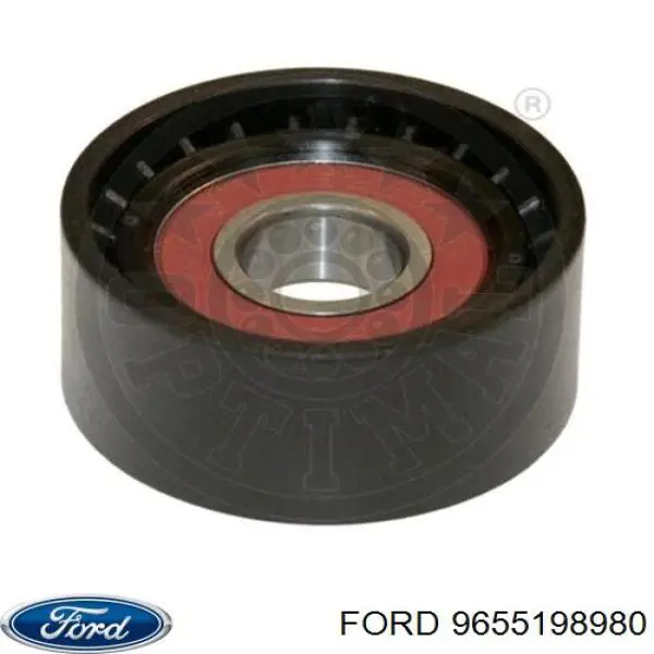 Tensor de la correa trapecial poli v Ford 9655198980