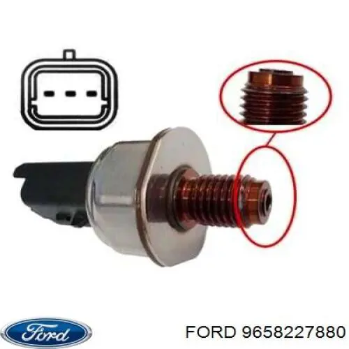 9658227880 Ford Sensor de presión de combustible