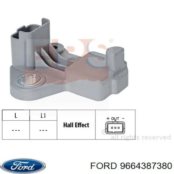 Sensor de posición del cigüeñal Ford Fiesta JH, JD