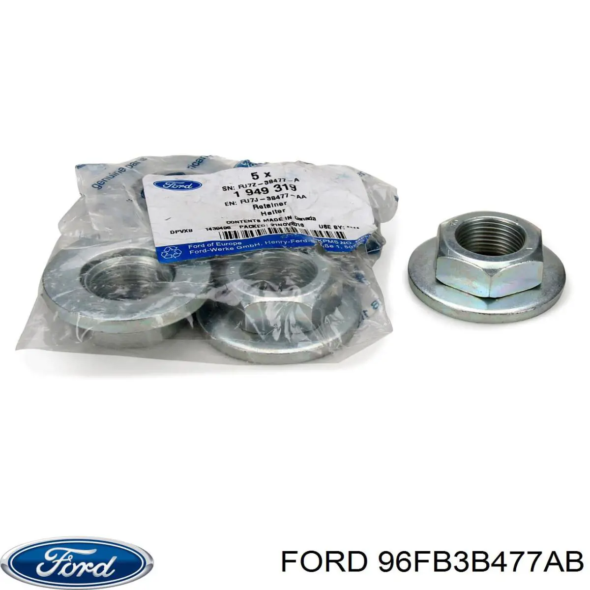 Tuerca del cubo de rueda trasera 1309050 Ford