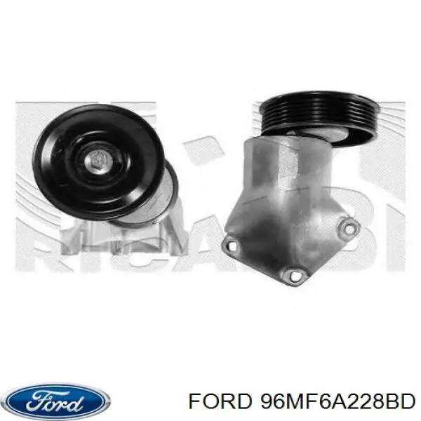 96MF6A228BD Ford tensor de correa, correa poli v