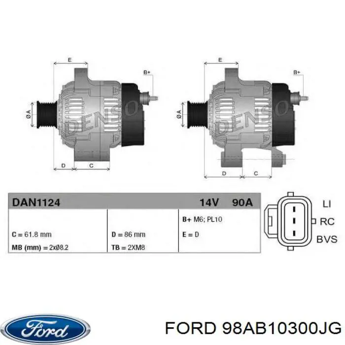 Comprar 98AB10300JG Ford Dynamo