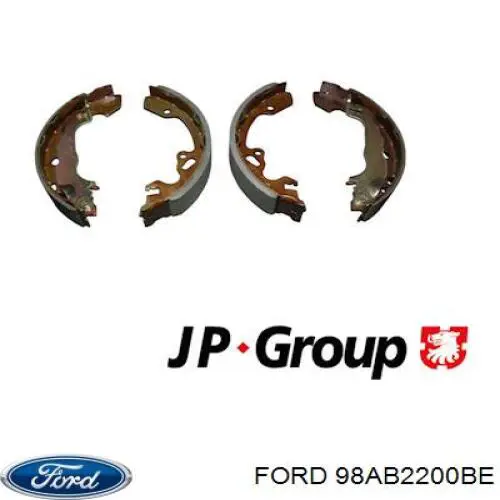 98AB2200BE Ford zapatas de frenos de tambor traseras