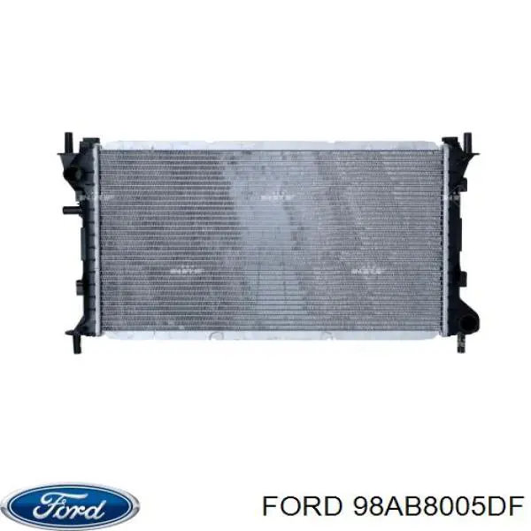 98AB8005DF Ford radiador refrigeración del motor