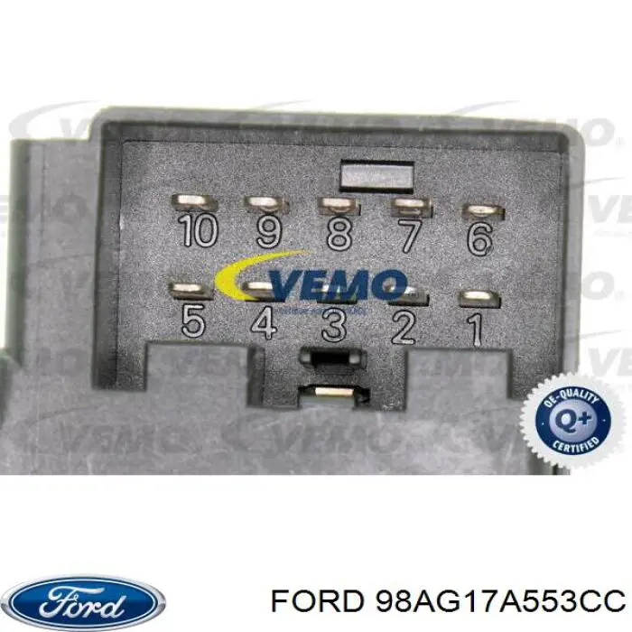 Conmutador derecho de la columna de dirección 98AG17A553CC Ford