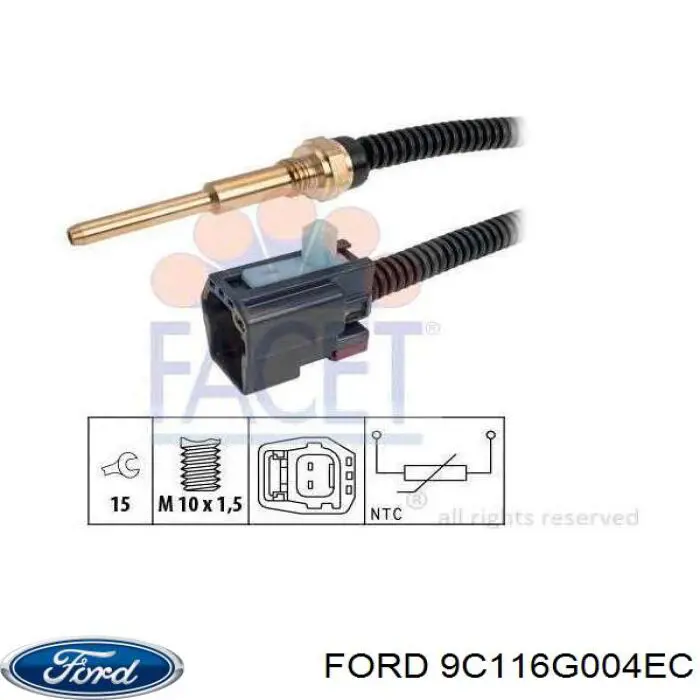 9C11 6G004 EC Ford sensor de temperatura