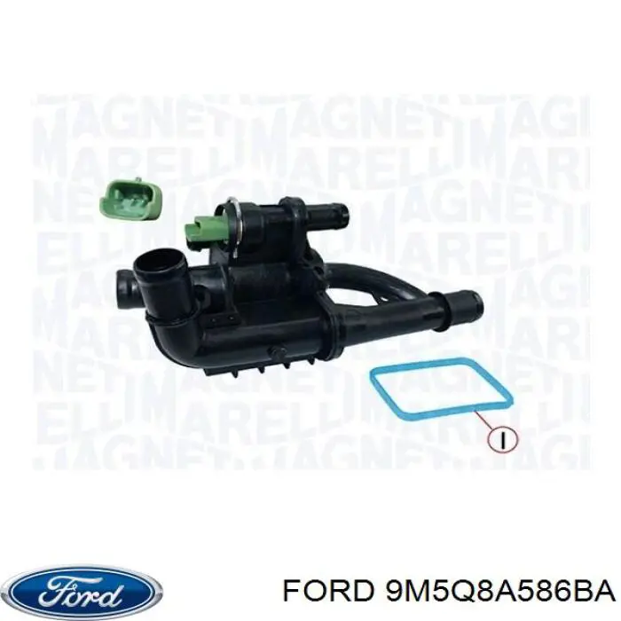 9M5Q8A586BA Ford caja del termostato