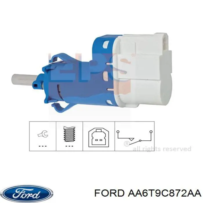 AA6T9C872AA Ford interruptor luz de freno