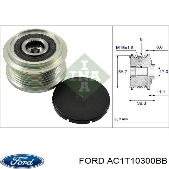 Alternador del motor Ford AC1T10300BB precio, desde 219,40 EUR