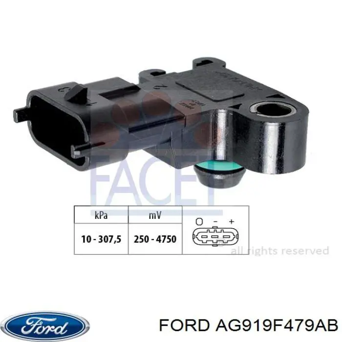 AG919F479AB Ford sensor de presion del colector de admision