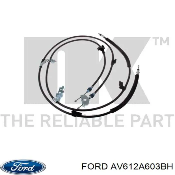 AV612A603BH Ford Cable de freno de mano trasero derecho/izquierdo