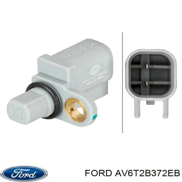 AV6T2B372EB Ford Buje de rueda trasero