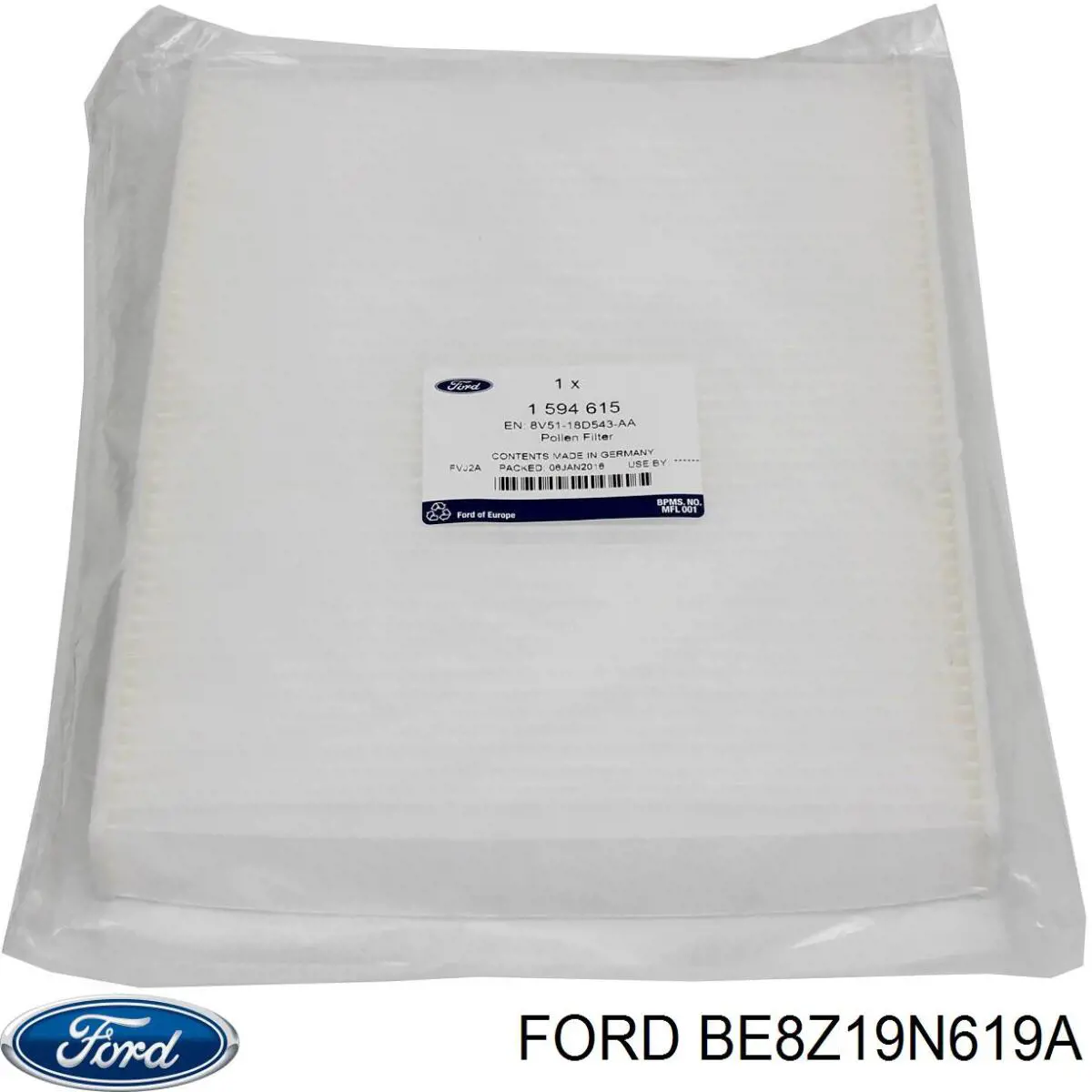 BE8Z19N619A Ford filtro habitáculo