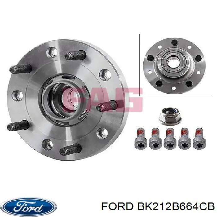 BK212B664CB Ford cubo de rueda trasero