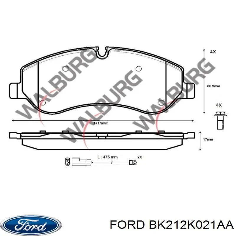 Pastillas freno delanteras Ford BK212K021AA precio, desde 38,28 EUR