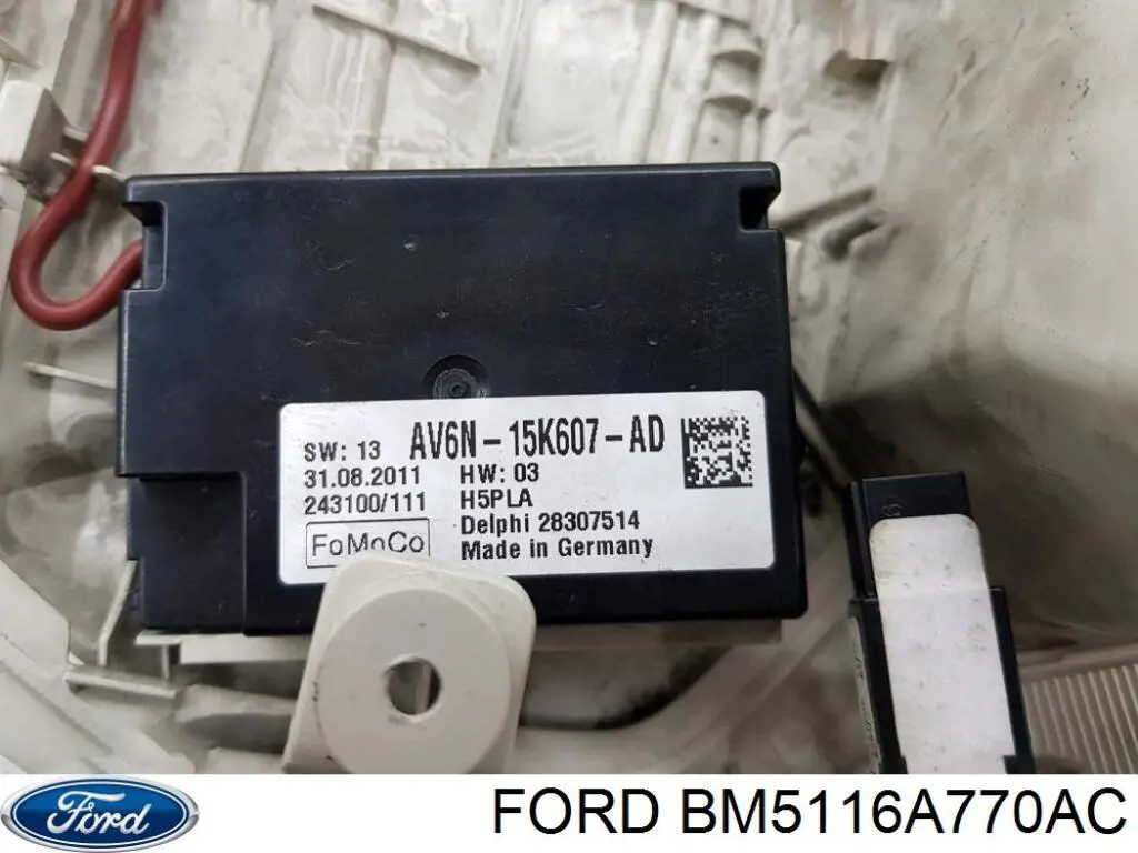 BM5116A770AC Ford asa, desbloqueo capó