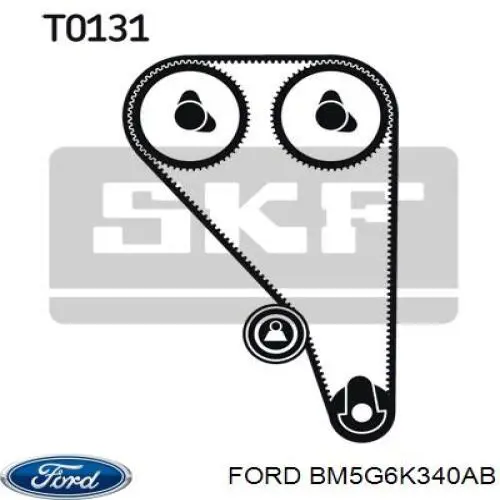 BM5G6K340AB Ford perno de la polea del cigüeñal