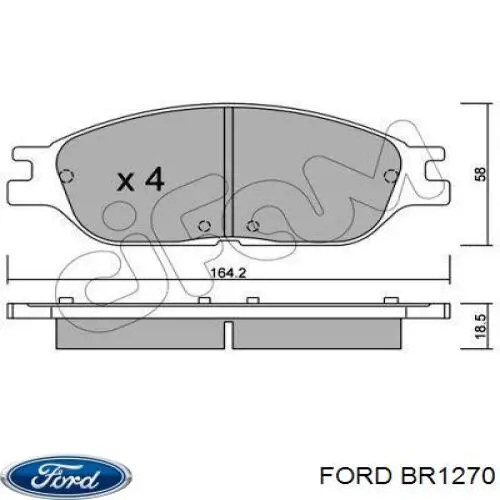 BR1270 Ford pastillas de freno delanteras