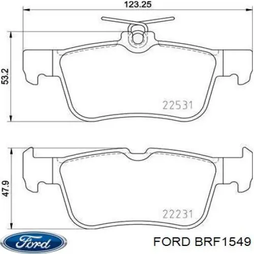 Pastillas traseras de freno Ford BRF1549 precio, desde 26,62 EUR