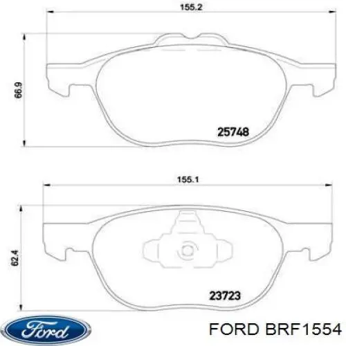 Comprar BRF1554 Ford Pastillas delanteras de freno