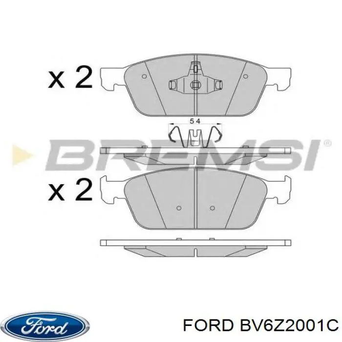 BV6Z2001C Ford pastillas de freno delanteras