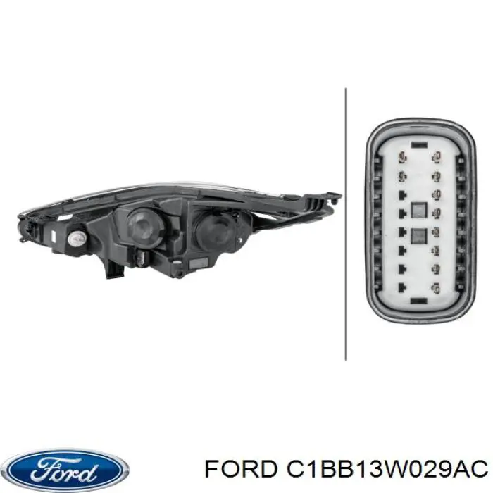 C1BB13W029AC Ford faro derecho