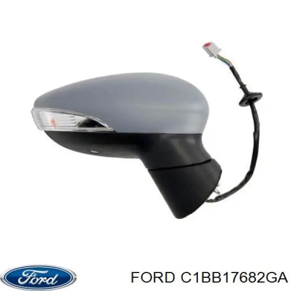 C1BB17682GA Ford espejo retrovisor derecho