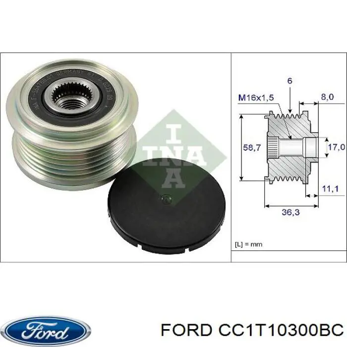 CC1T10300BC Ford alternador