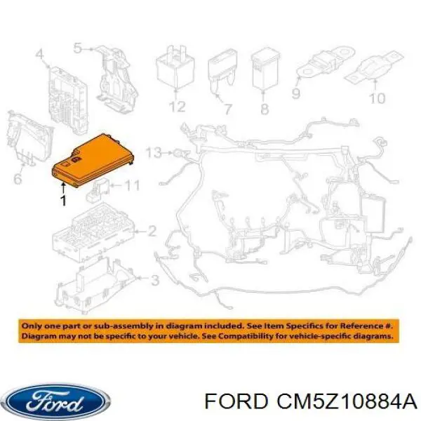CM5Z10884A Ford Motor del actuador de la persiana del radiador