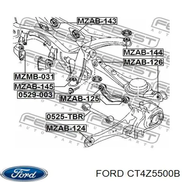 CT4Z5500B Ford brazo suspension inferior trasero izquierdo/derecho